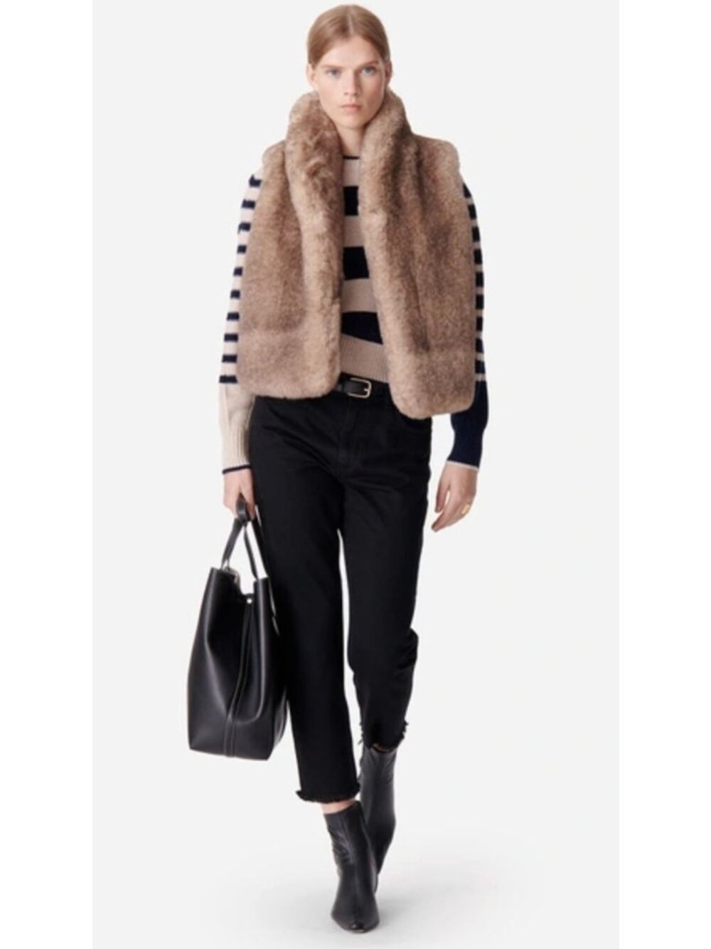 NWT Vanessa Bruno Marcello Faux Fur Vest Size XS / Small